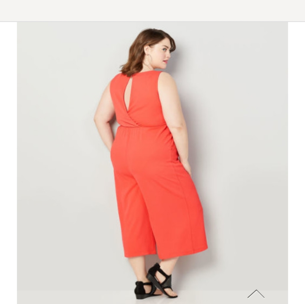 Twist Tie Gaucho Jumpsuit - orange